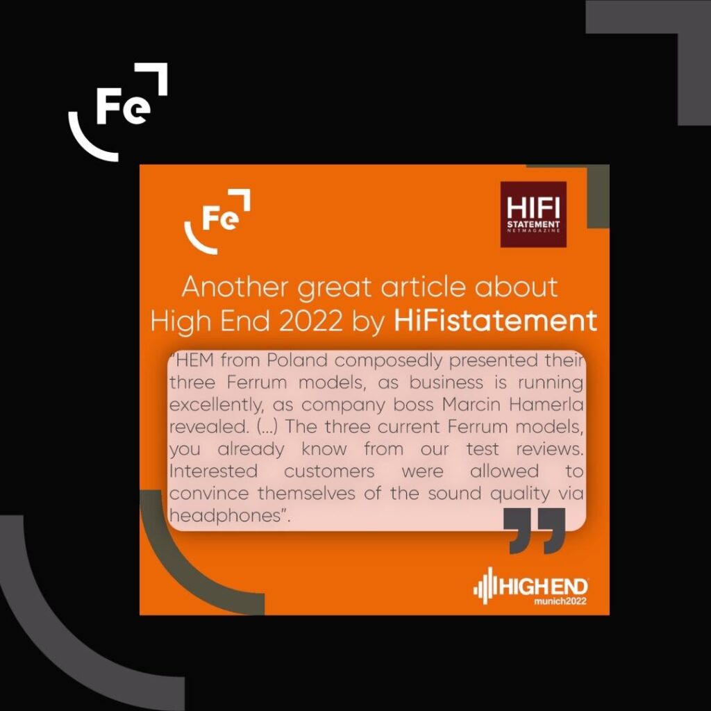 Hifi Statement At High end 2022