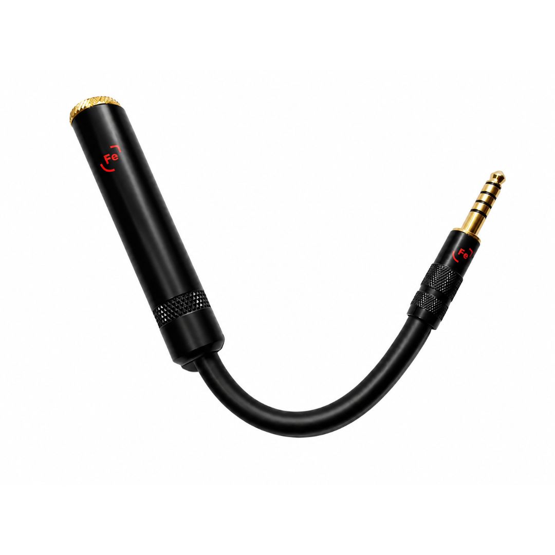 4.4mm TRRRS (balanced) to 6.3mm TRS (unbalanced) adapter, length ~ 19 cm